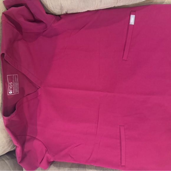 Figs Other - Figs Vibrant Pink V-Neck Scrub Top